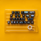 rainbow meow meow transparent pc foggy keycaps dye-sub legends closeup rgb shine through rainbow cat 2025