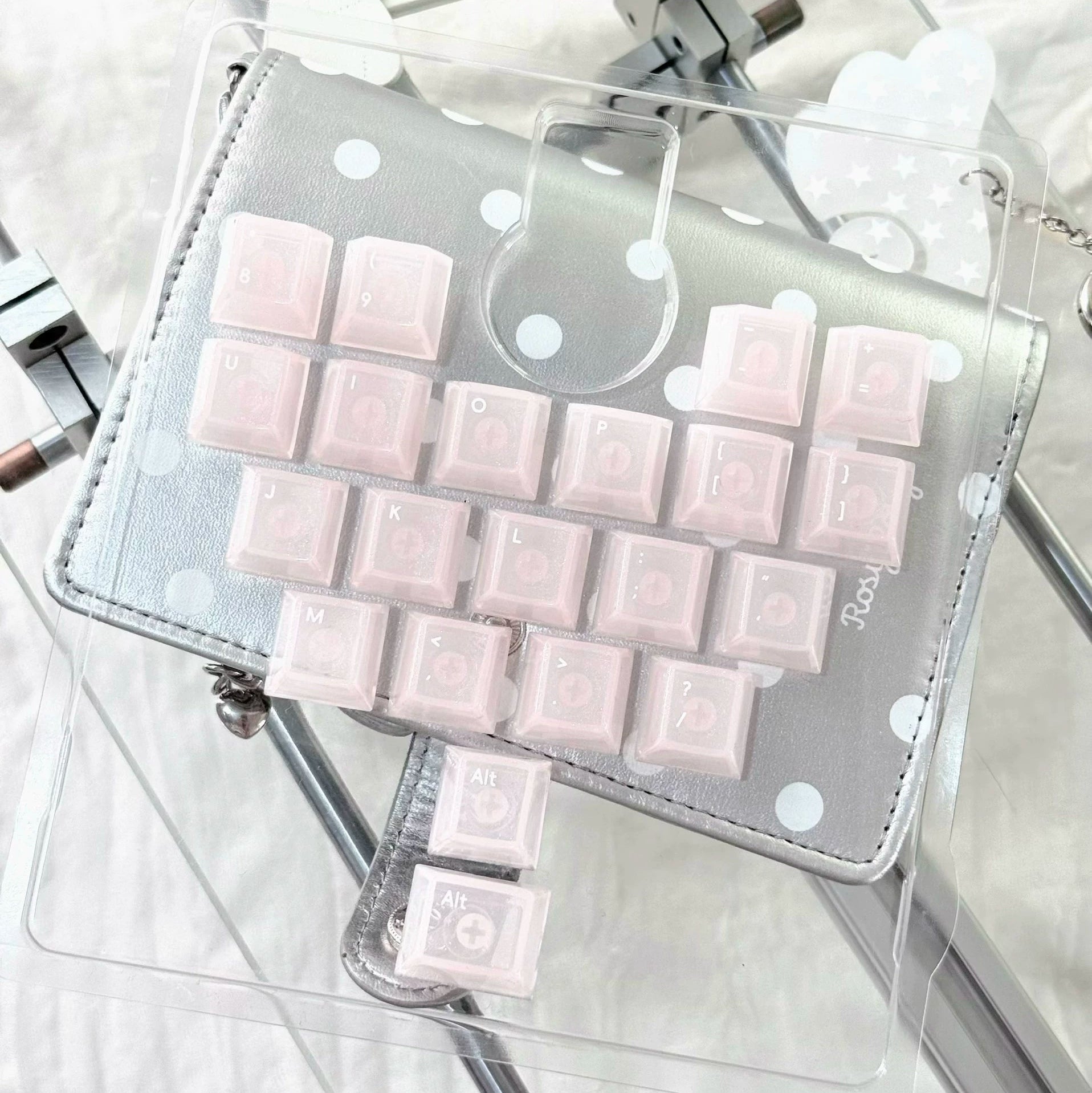 Somnambulism Kawaii Pink & White PBT Keycap Set - 131 keys | ARKTCAT
