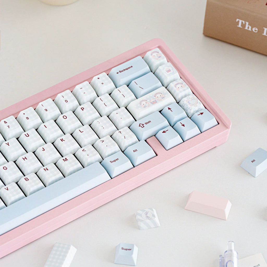 Bear Tea Party Powder Blue Keycaps | Arktcat x Keyria Labs