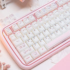 Pink Kitty Cat Cute Transparent Jelly Keycaps | Keyria Labs