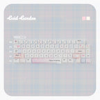 Grid Garden Keycaps Set – Blue & Pink Gingham Floral PBT Dye-Sub, OEM/MOA Profile