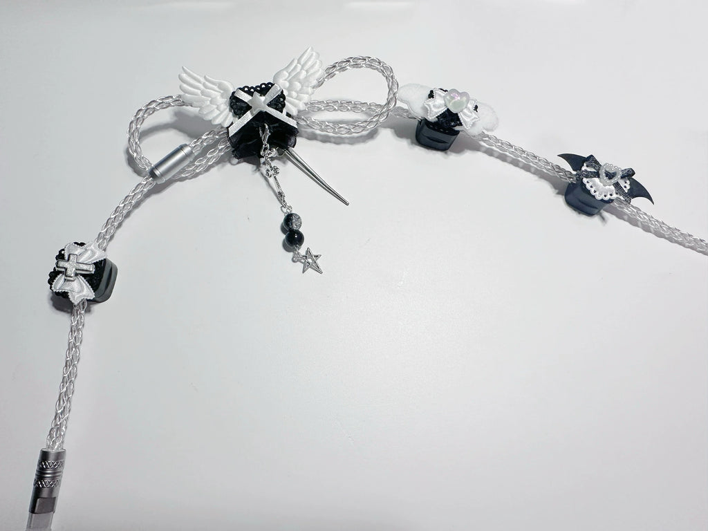 Angel Wings Handcrafted Luminous 8K Polling Rate Keyboard Cable | ARKTCAT