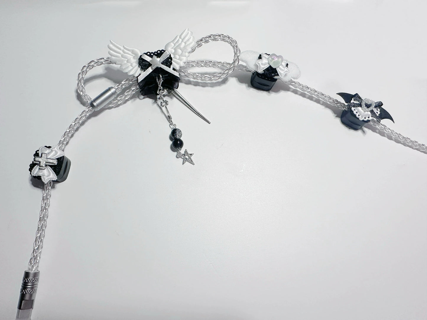 Angel Wings Handcrafted Luminous 8K Polling Rate Keyboard Cable | ARKTCAT