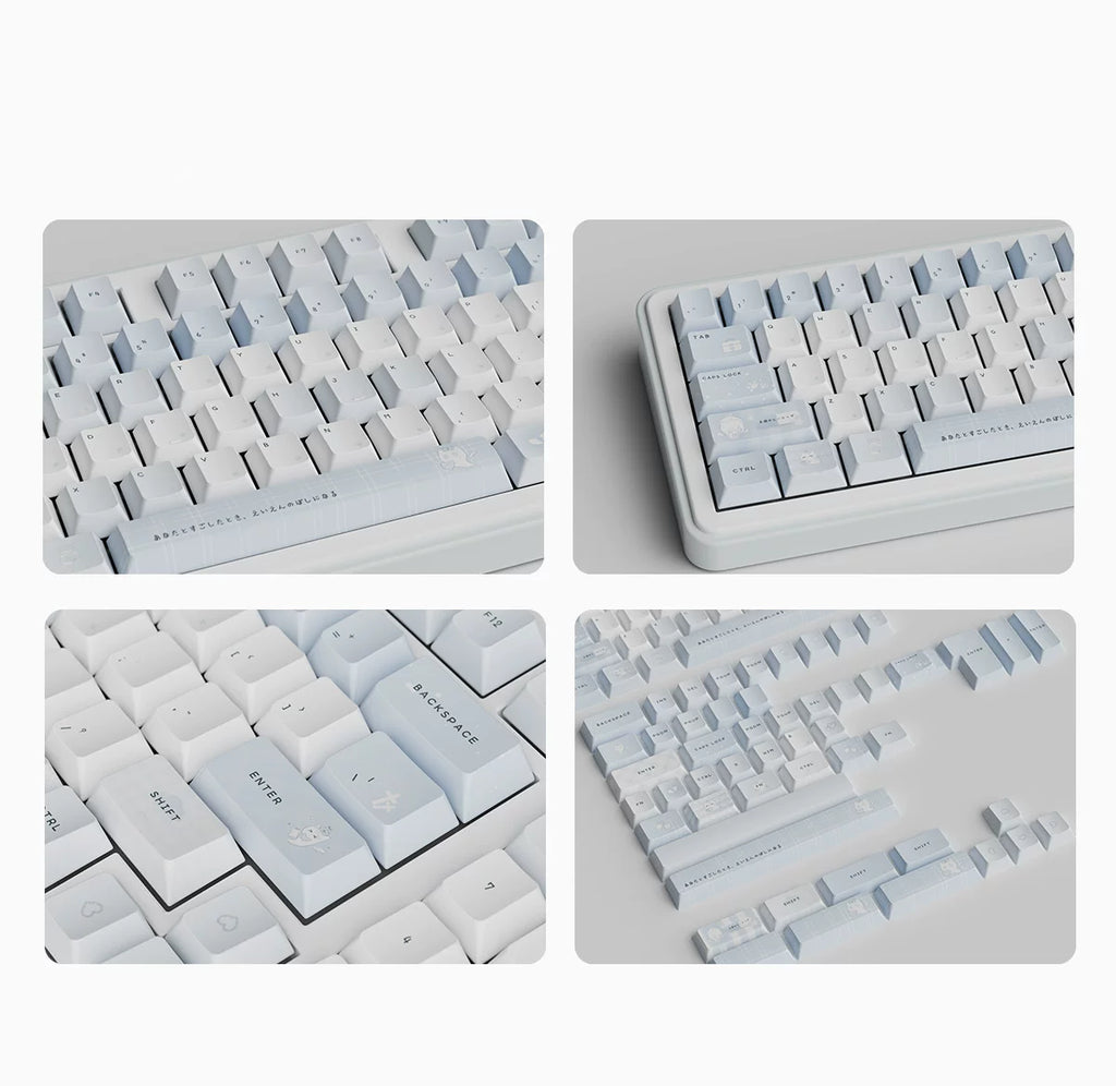 Aqua Angel Nurse Cat Keycap Set
