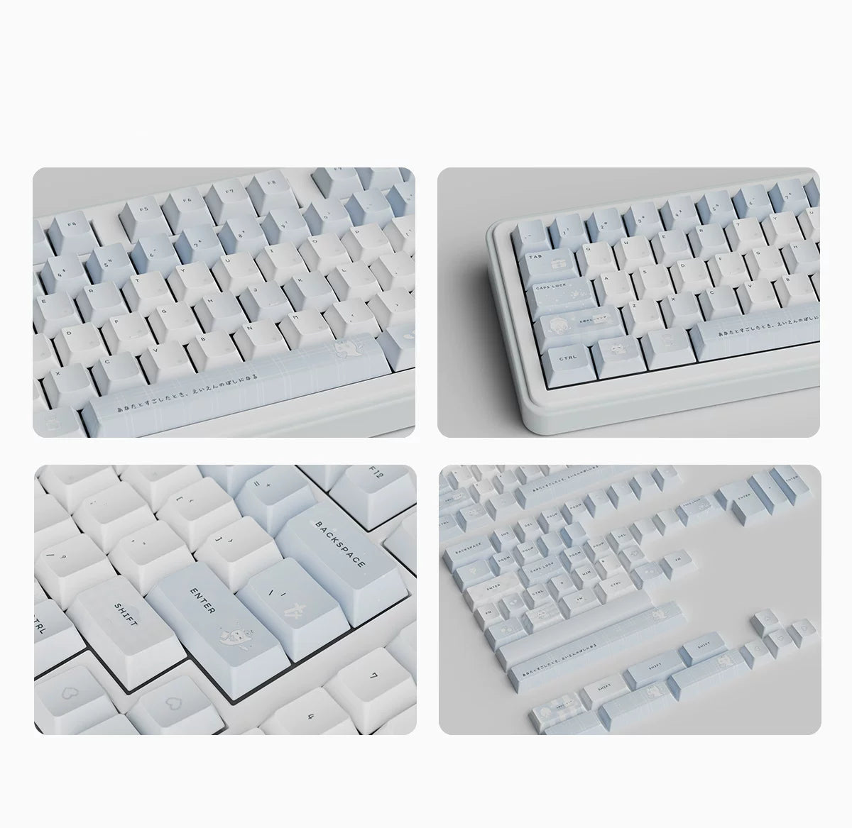 Aqua Angel Nurse Cat Keycap Set