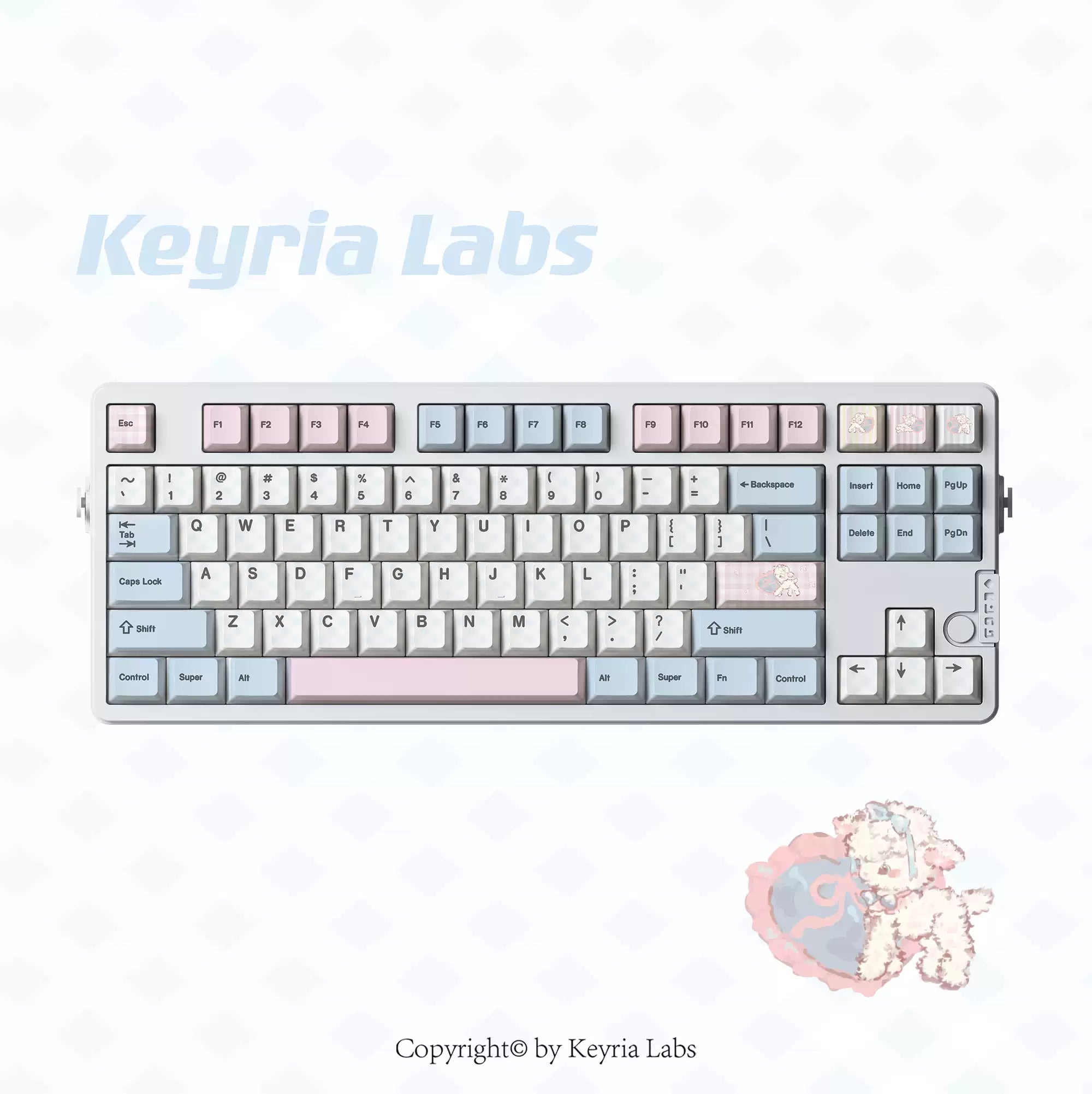 Little Lamb by the Pillow Keycaps – PBT Dye-Sub Kawaii Set | Keyria Labs