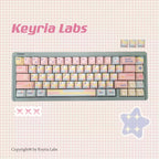 Patchwork Milk Candy Keycap Set 🌸🍬- PBT Dye-Sub Kawaii Set | Keyria Labs
