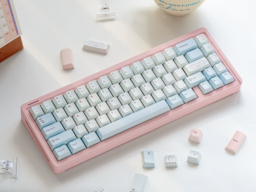 Bear Tea Party Powder Blue Keycaps | Arktcat x Keyria Labs