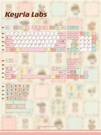 Retro Dessert Shop Keycap Set 🍒🧁- PBT Dye-Sub Kawaii Set | Keyria Labs