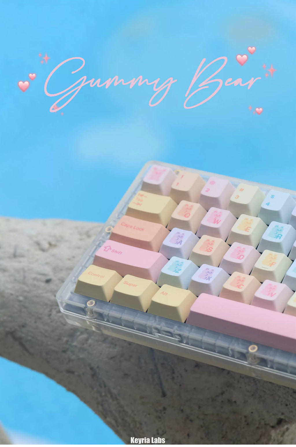 Gummy Bear Keycap Set 🐻🍬- PBT Dye-Sub Kawaii Set | Keyria Labs