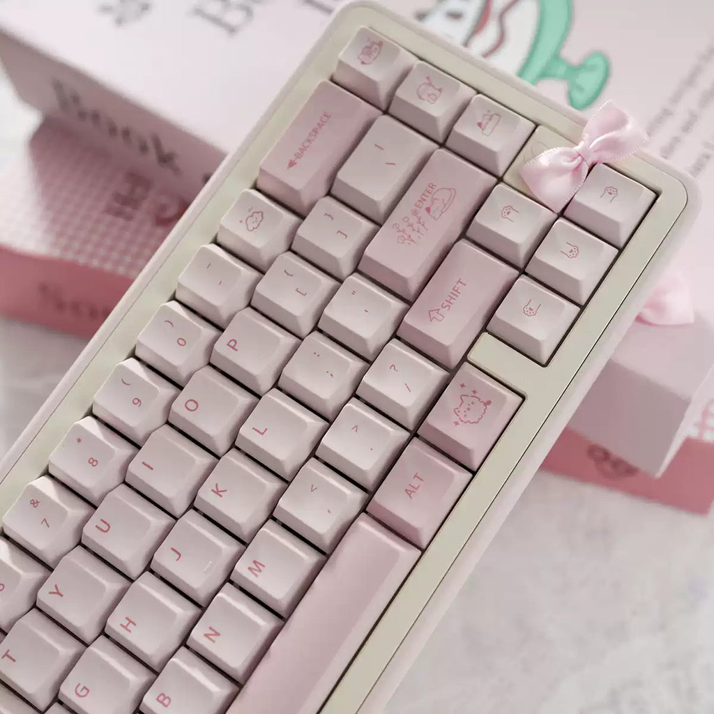 Pink Cat Keycap Set