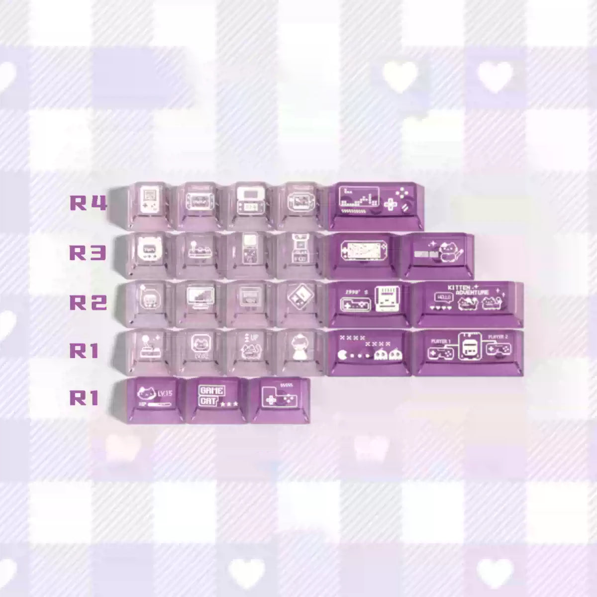 26-Key Transparent PC Novelty Keycap Add-On Kit | Foggy Shine-Through Expansion Pack for MX Keyboards | ARKTCAT x SOULCAT