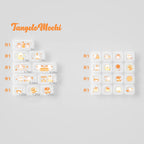 Tangelo Mochi Keycap Set | PBT Dye-Sub Orange Cream Gingham Cute Animal Keycaps | Arktcat x U're