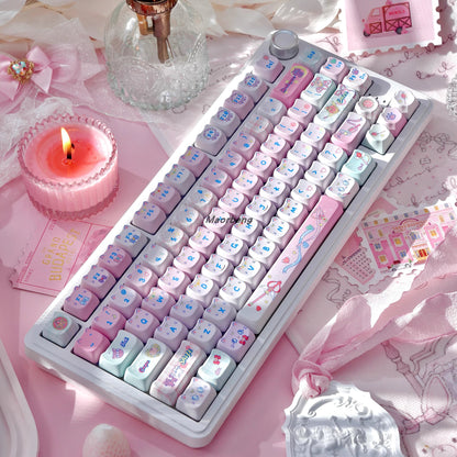 sailor moon crystal keycaps 2025 mao oem profile transparent pc dye-sub full set magical girl 140 keys