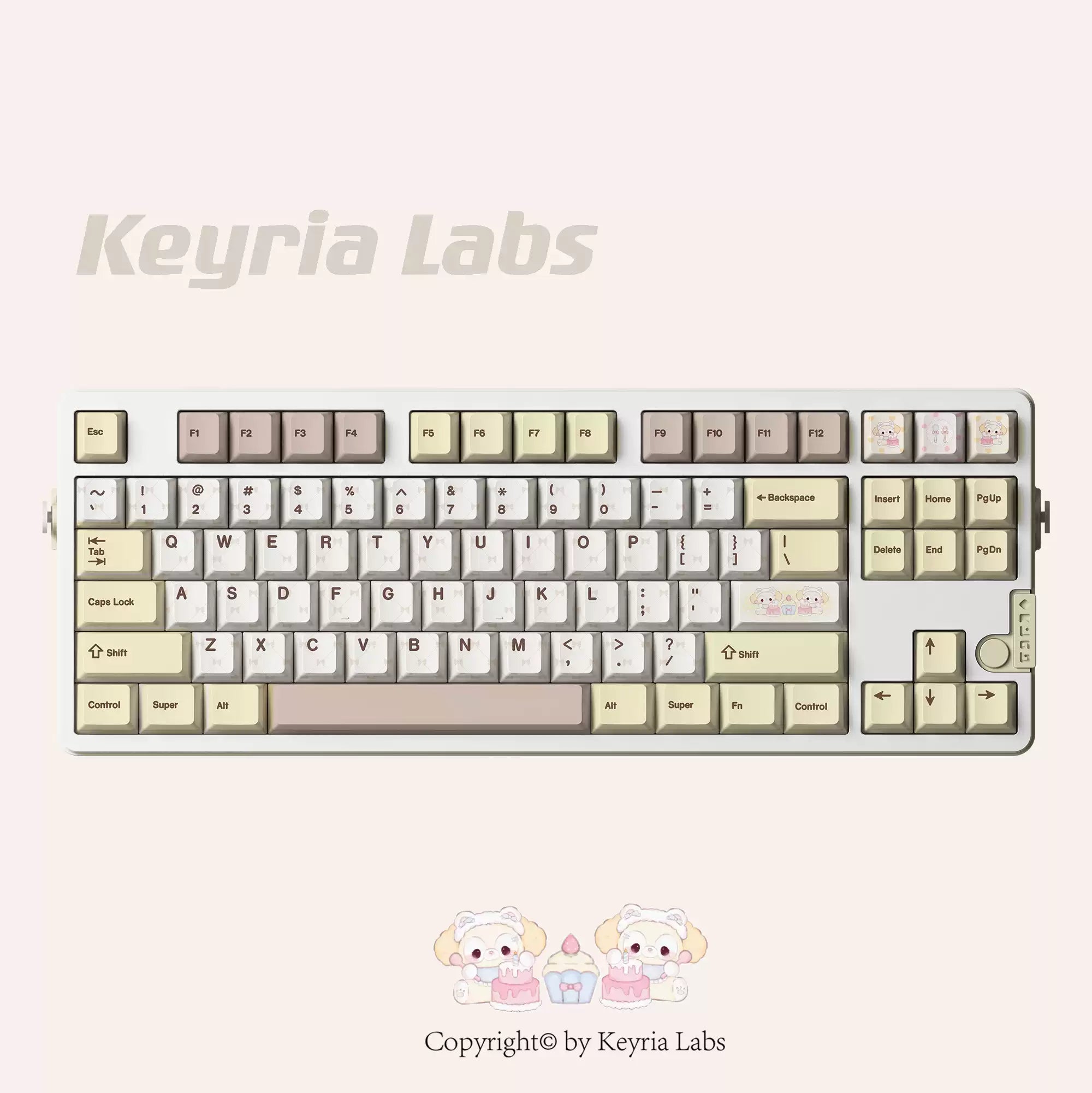 Bear Tea Party Little Bear Yellow Keycaps | Keyria Labs