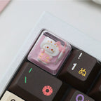 Pink Cat Resin Keycap – Handmade Kawaii Artisan Keycap, Fits ESC Key