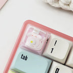 Pink Cat Resin Keycap – Handmade Kawaii Artisan Keycap, Fits ESC Key