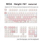 Close-up of Dye-Sublimated Cat-Themed PBT Keycaps