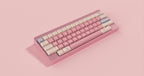 prize claw keycaps on custom keyboard original profile PBT side-printed pink pastel arcade theme setup 2026