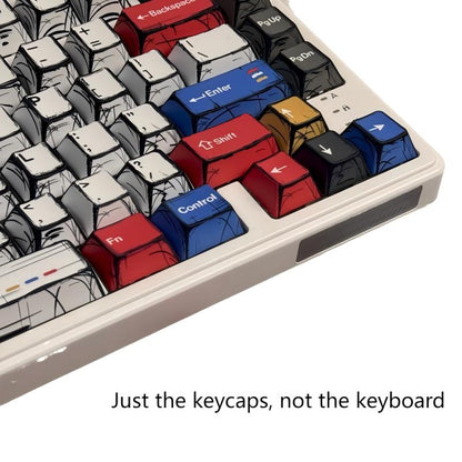 Cartoon-Themed Mechanical Keyboard Keycap Set – PBT Dye-Sublimated