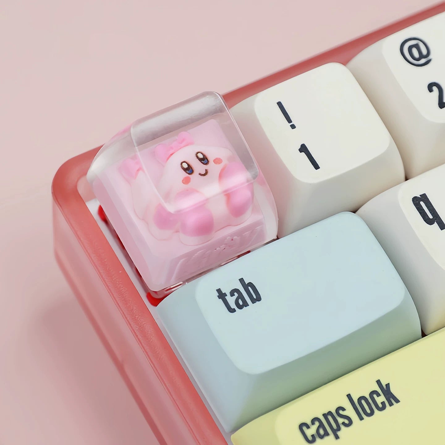 Pink Cat Resin Keycap – Handmade Kawaii Artisan Keycap, Fits ESC Key