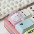 Pink Cat Resin Keycap – Handmade Kawaii Artisan Keycap, Fits ESC Key
