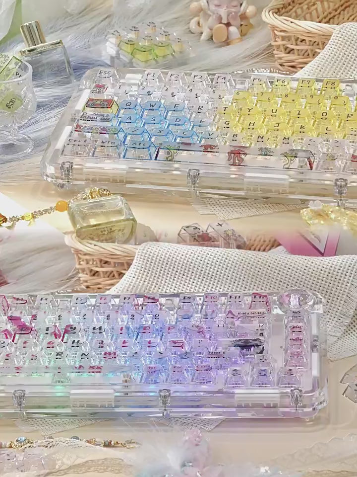 clear pbt keycaps for rgb keyboard