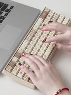 Bakehouse Keycap Set | PBT+PC Side-Print Bear & Bakery Keycaps | OEM/MOA Profile