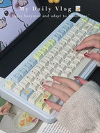 LEISURELY HOLIDAY PASTEL PBT DYE-SUB KEYCAP SET - CHERRY PROFILE | ARKTCAT x U're